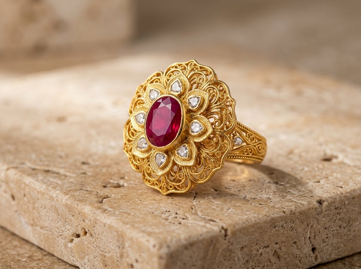 Imperial Lotus Cocktail Ring